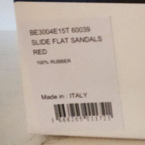 Givenchy Paris, Red Slide Flat Sandals, Authentic - Picture 11 of 11